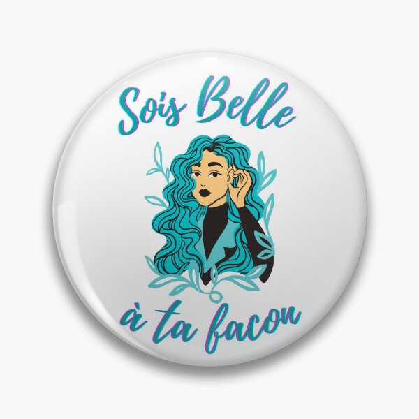 Item preview, Be beautiful in your own way - popular french quotes theme gifts (aqua blue) designed and sold by RebelliousRosee.