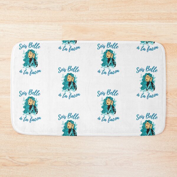 Item preview, Be beautiful in your own way - popular french quotes theme gifts (aqua blue) designed and sold by RebelliousRosee.
