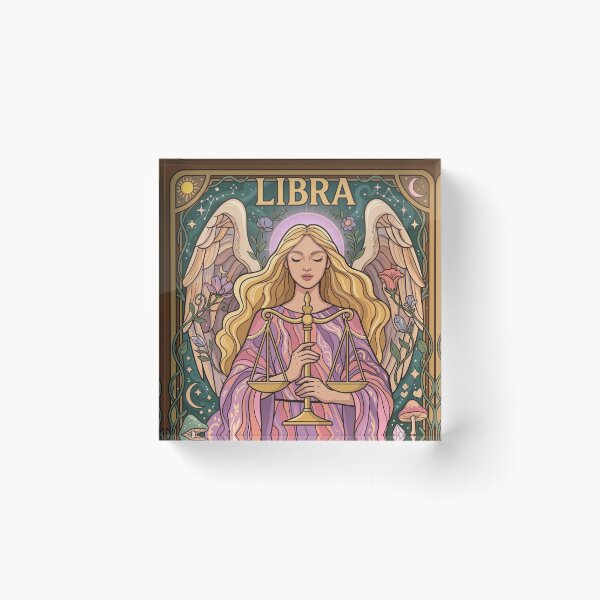 Item preview, Libra Zodiac Sign Angel Art Print | Vintage Celestial Libra Astrology Illustration | Boho Tarot Wall Art | Horoscope Goddess | Libra Birthday Gift | Moon Stars Aesthetic designed and sold by RSDigitalPrintDesign.
