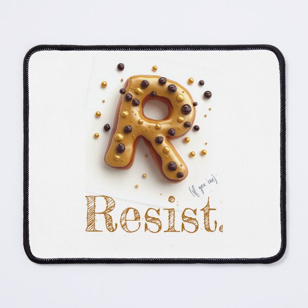 Item preview, Donut Alphabet Letter R - Resist (if you can) - Funny Food Typography designed and sold by sabantha.