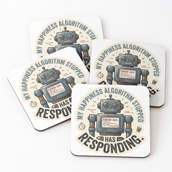 Item preview, Happiness Algorithm Stopped Responding - Error 404 Vintage Robot designed and sold by 0Zetgest.