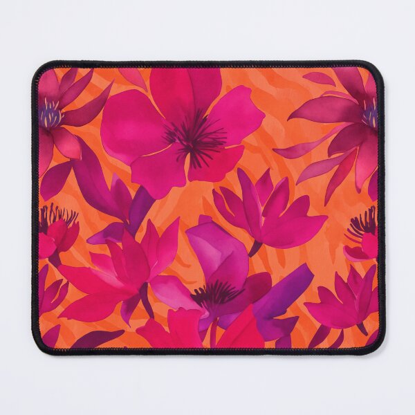 Item preview, Bold Tropical Blooms Jungle Reverie Pink Orange designed and sold by artsandsoul.