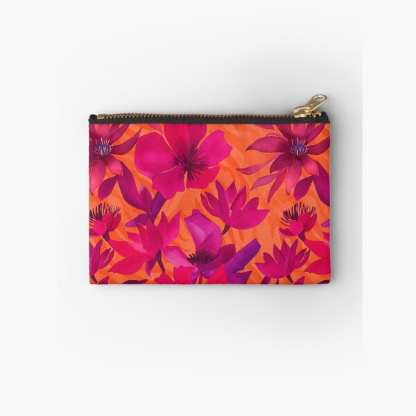 Item preview, Bold Tropical Blooms Jungle Reverie Pink Orange designed and sold by artsandsoul.