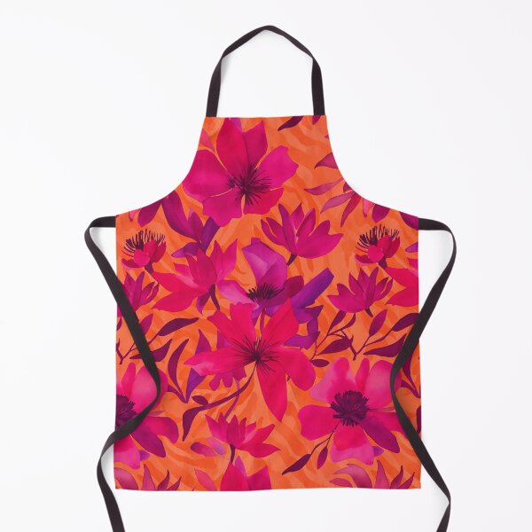 Item preview, Bold Tropical Blooms Jungle Reverie Pink Orange designed and sold by artsandsoul.