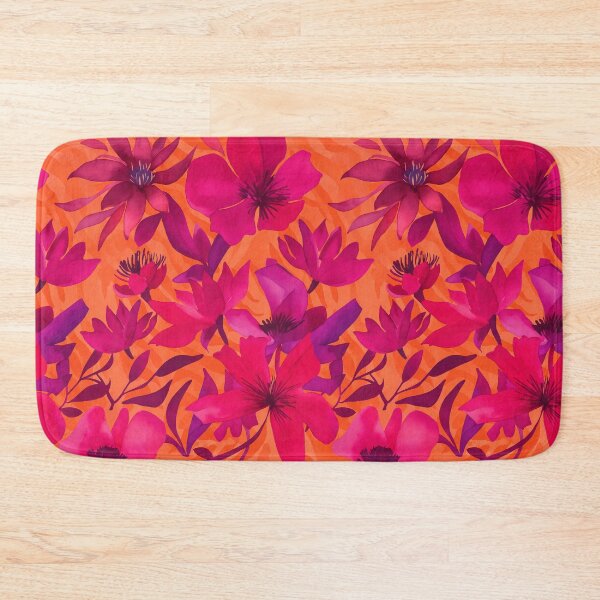Item preview, Bold Tropical Blooms Jungle Reverie Pink Orange designed and sold by artsandsoul.