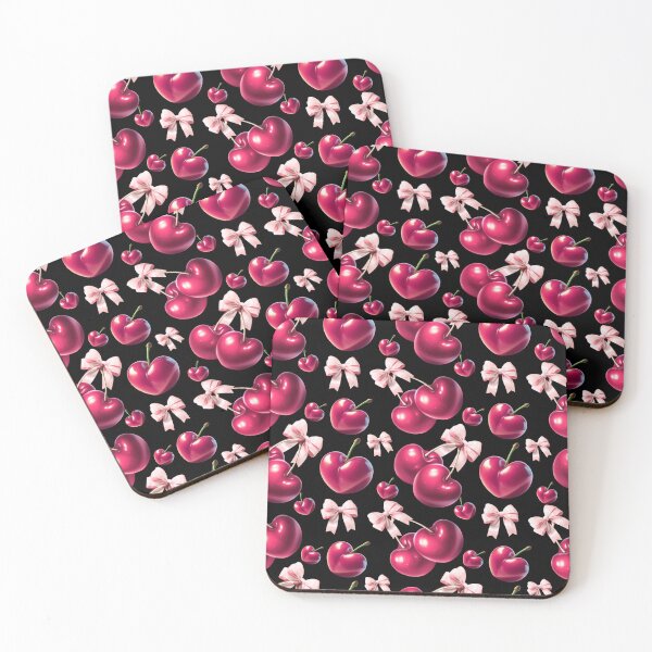 Artikelvorschau, Kokettes T-Shirt mit Kirschmuster, rosa Schleife und ästhetischem, weichem Design für Mädchen entworfen und verkauft von HopeAndHustle.