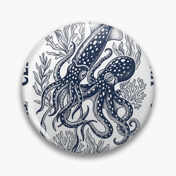 Item preview, Vintage Cephalopoda Marine Fauna Octopus Illustration designed and sold by Emerald Deep.