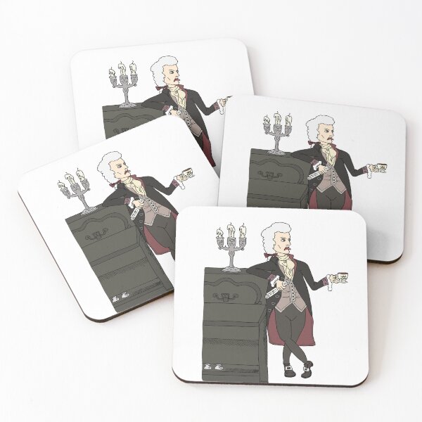 Item preview, Funny Mozart Classical Music Pun | Cute Annoyed Composer Piano Sticker designed and sold by MyxaART.