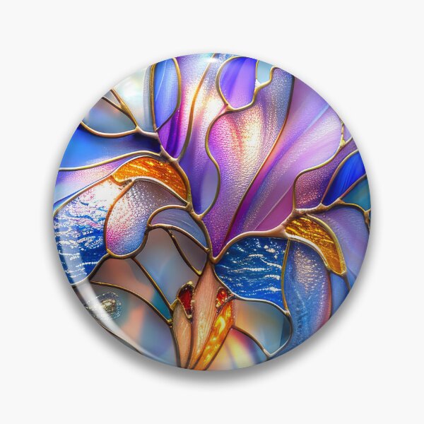 Item preview, Iris Stained Glass Floral Design  designed and sold by MargaretWiktor.