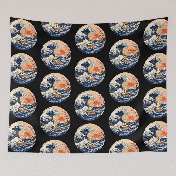 Item preview, Funny Shiba Inu Captain Japanese Kanagawa Wave Japan Boat Mom Dad Kids designed and sold by FurryHavenPH.