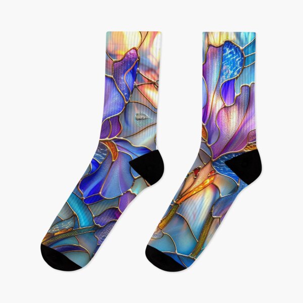 Item preview, Iris Stained Glass Floral Design  designed and sold by MargaretWiktor.