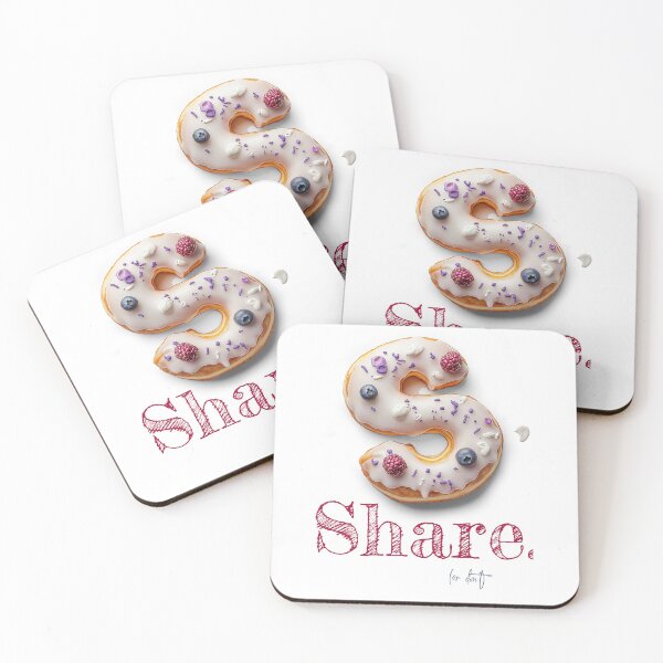 Item preview, Donut Alphabet Letter S - Share... or Don't - Funny Food Typography designed and sold by sabantha.