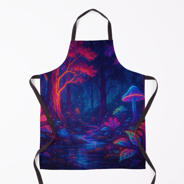 Item preview, Neon Enchanted Forest Path - Psychedelic Mushroom Nature Art designed and sold by Nexus Space.