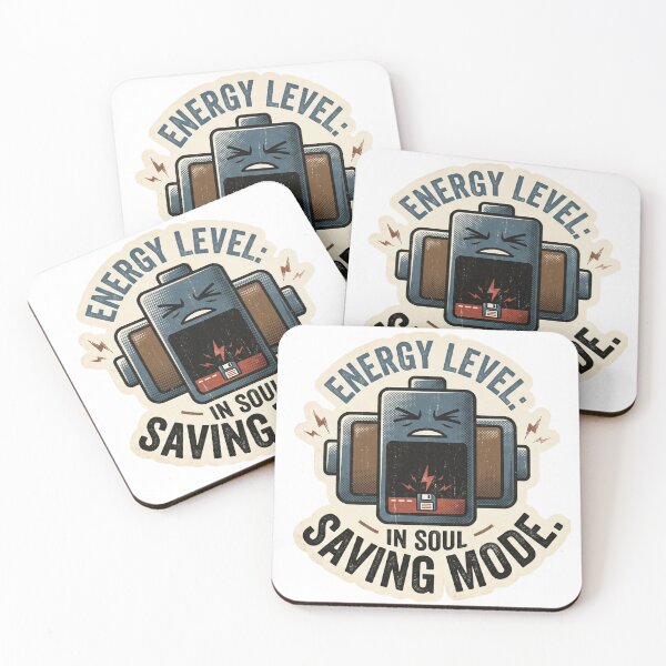 Item preview, Energy Level In Soul Saving Mode - Exhausted Battery Graphic designed and sold by 0Zetgest.