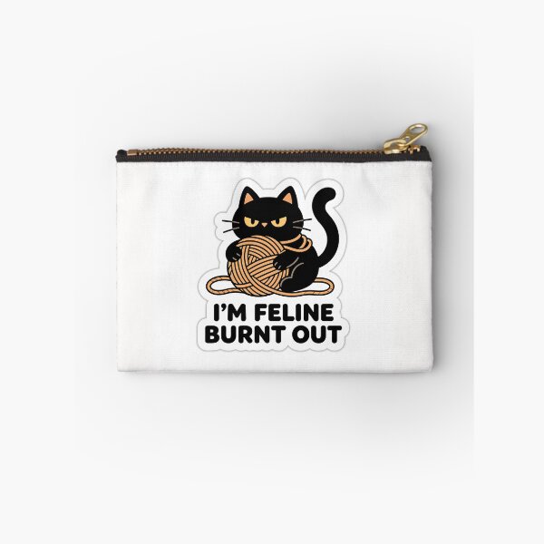 Item preview, Im Fine Sarcastic Feline Cat Pun Sticker designed and sold by yanejoy.