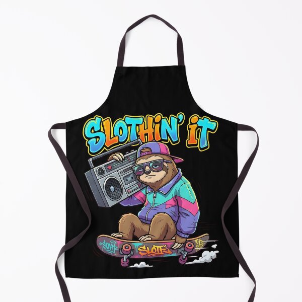 Item preview, Slothin It Retro Rad Skater designed and sold by SillyPawsStudio.