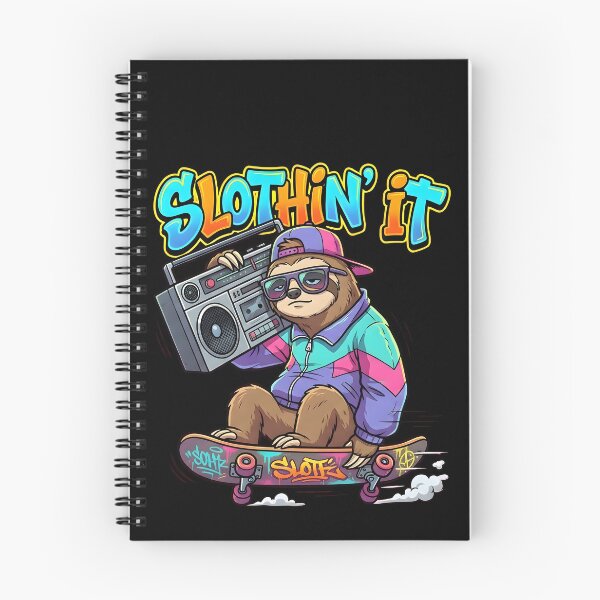 Item preview, Slothin It Retro Rad Skater designed and sold by SillyPawsStudio.