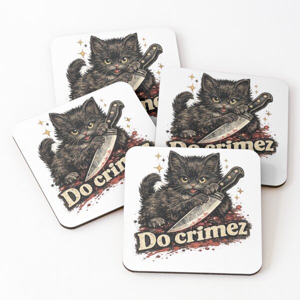 Item preview, Do Crimez Cute Black Kitten Design designed and sold by VHSmeow.