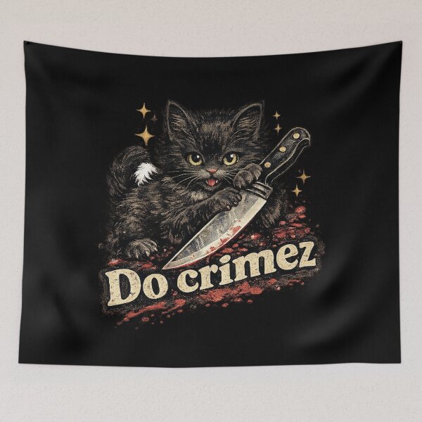 Item preview, Do Crimez Cute Black Kitten Design designed and sold by VHSmeow.