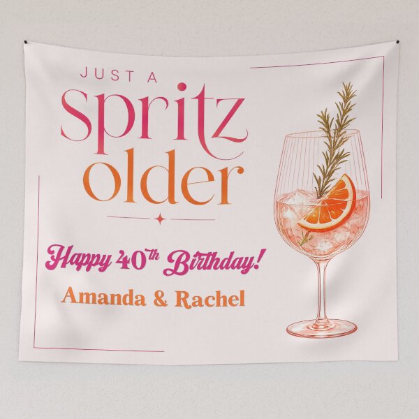 Item preview,  40th Birthday Tapestry 7 - just a spritz older designed and sold by taylorvinyls.