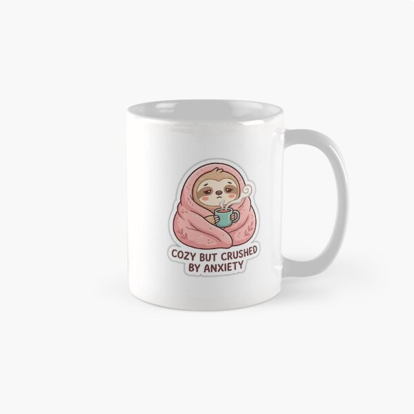 Item preview, Cozy Sloth In Blanket Stressed But Warm Sticker designed and sold by yanejoy.