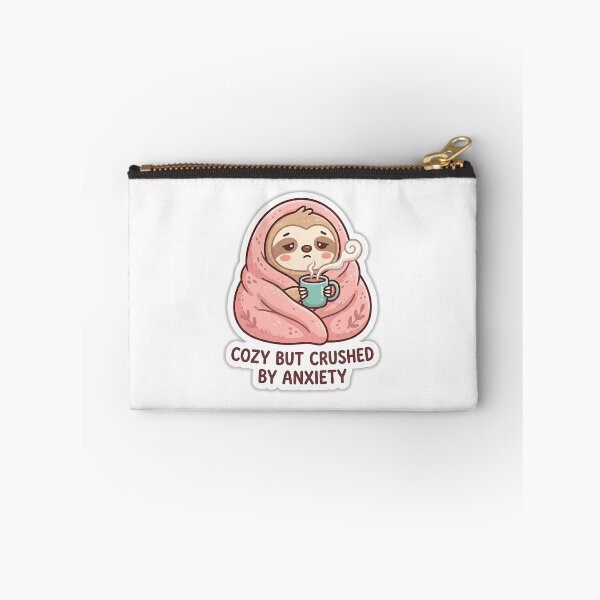 Item preview, Cozy Sloth In Blanket Stressed But Warm Sticker designed and sold by yanejoy.
