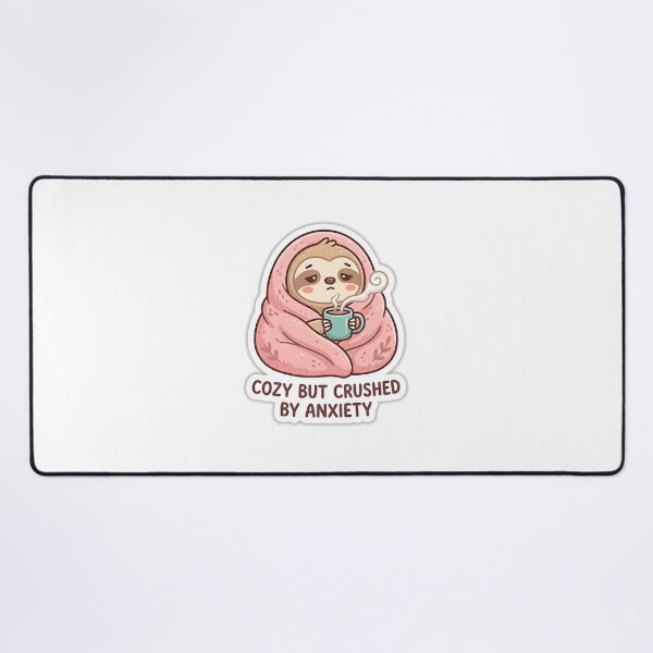 Item preview, Cozy Sloth In Blanket Stressed But Warm Sticker designed and sold by yanejoy.