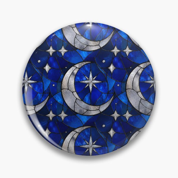 Item preview, Celestial Moon & Stars Stained Glass designed and sold by MoonandMaple.