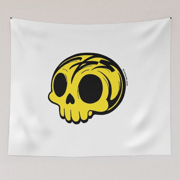 Item preview, Funny Anime Skull Modern Calligraphic ORNAMENT designed and sold by elmuna.