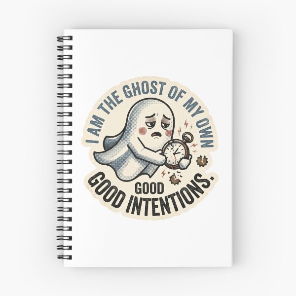 Item preview, Ghost Of My Own Good Intentions - Funny Retro Spooky Art designed and sold by 0Zetgest.