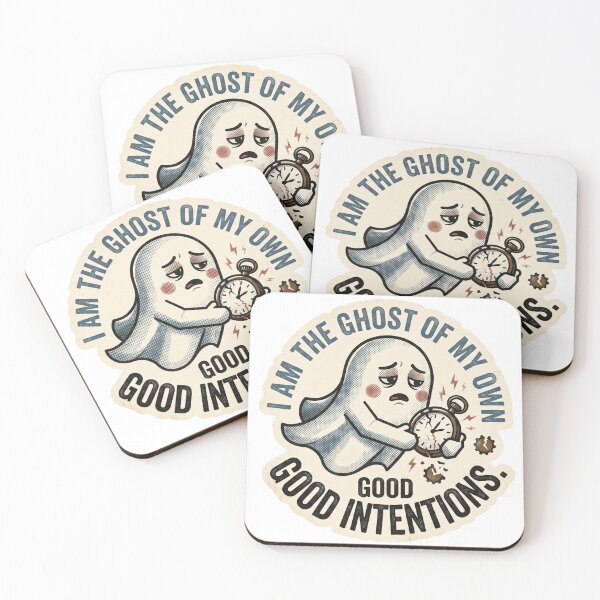 Item preview, Ghost Of My Own Good Intentions - Funny Retro Spooky Art designed and sold by 0Zetgest.