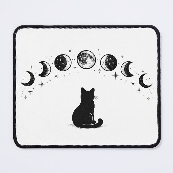 Item preview, Black Cat Moon Phases Celestial Witchy Shirt Mystical Cat Lover Gift Minimalist Stars Tee Witchy Aesthetic Shirt designed and sold by Moonveil_Studio.