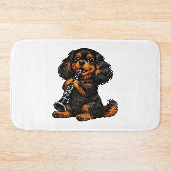 Item preview, Clarinet playing Black and Tan Cavalier designed and sold by SpottyRainbow.