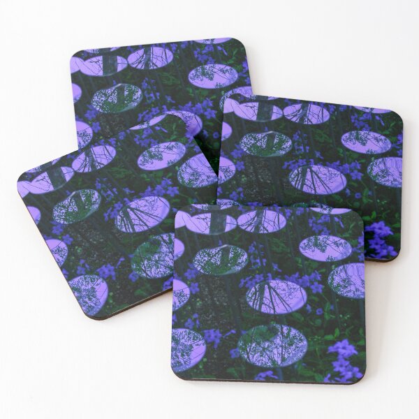 Item preview, Purple Circular Mirrors Reflecting Forest Branches | 반영 designed and sold by HyunDam.
