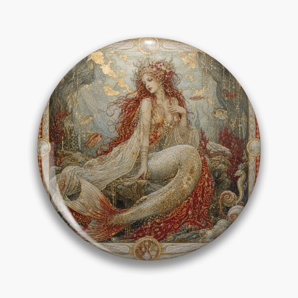 Item preview, Melusine the Water Sprite | Mythological Art Nouveau Fantasy designed and sold by Stoneflower-Art.