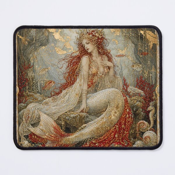 Item preview, Melusine the Water Sprite | Mythological Art Nouveau Fantasy designed and sold by Stoneflower-Art.