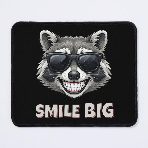 Item preview, Smile Big Funny Raccoon Sunglasses Retro Graphic designed and sold by DigitalArtx-com.