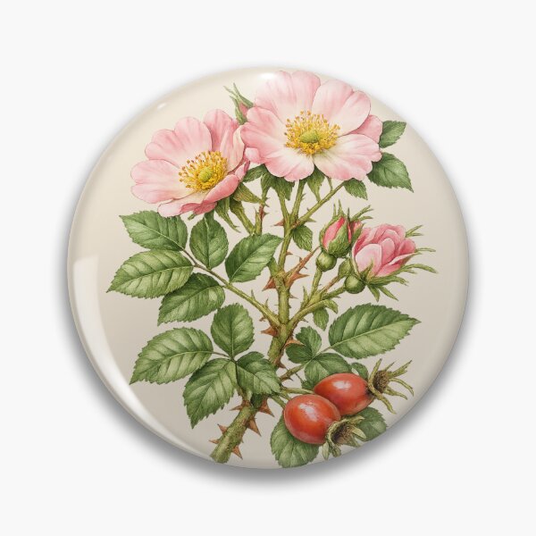 Item preview, Wild Rose Botanical Illustration – Vintage Rosa Canina Victorian Watercolor Art Print designed and sold by MagicMakerPh.