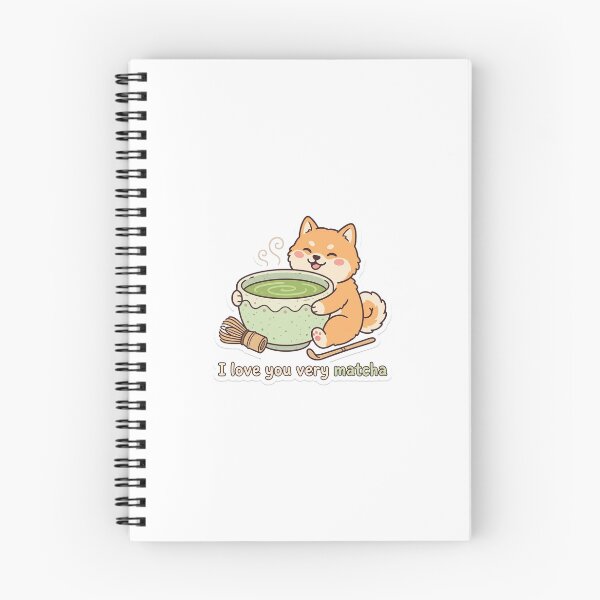 Item preview, Cute Shiba Inu Matcha Sticker - I Love You Very Matcha Decal designed and sold by Matcha & Midnight.