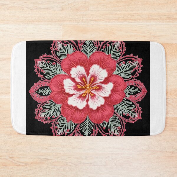 Item preview, Hibiscus Folk Embroidery Mandala Clipart Collection 17 designed and sold by PlayPlearnZone.
