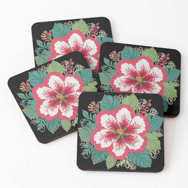 Item preview, Hibiscus Folk Embroidery Mandala Clipart Collection 18 designed and sold by PlayPlearnZone.