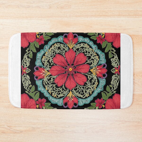 Item preview, Hibiscus Folk Embroidery Mandala Clipart Collection 1 designed and sold by PlayPlearnZone.