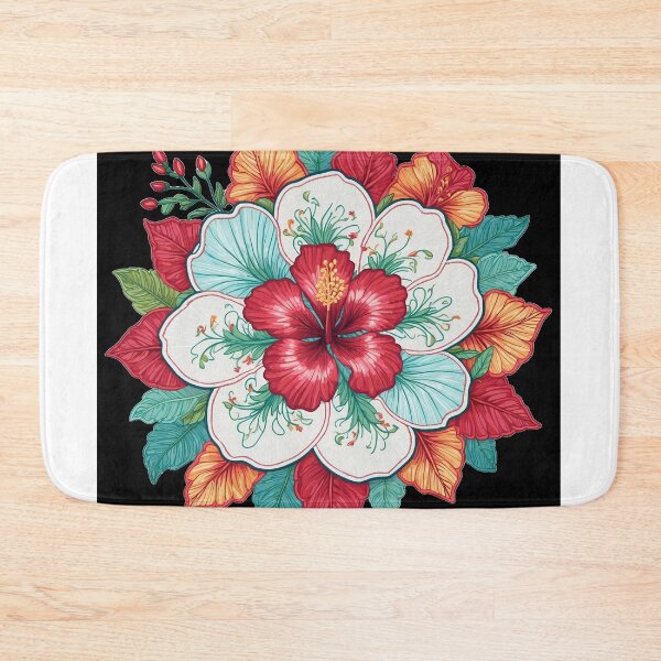 Item preview, Hibiscus Folk Embroidery Mandala Clipart Collection 2 designed and sold by PlayPlearnZone.