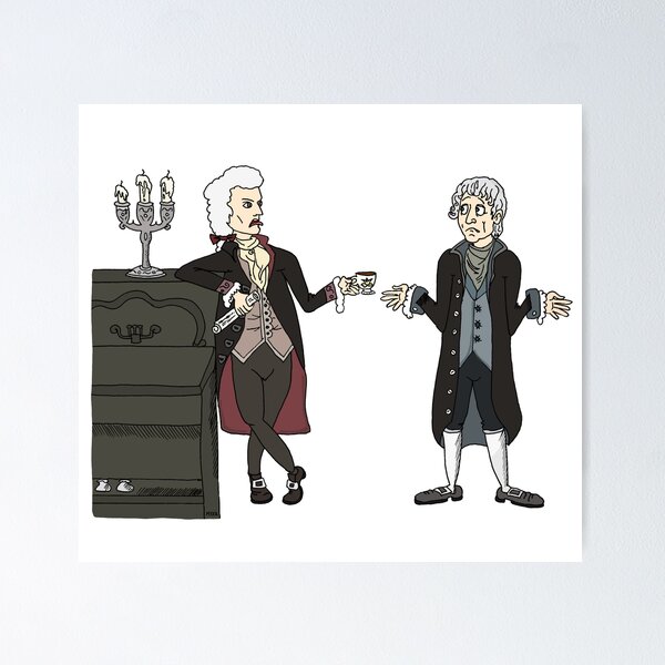 Item preview, Funny Mozart and Salieri Classical Music Rivalry | Cute Composer Meme Sticker designed and sold by MyxaART.