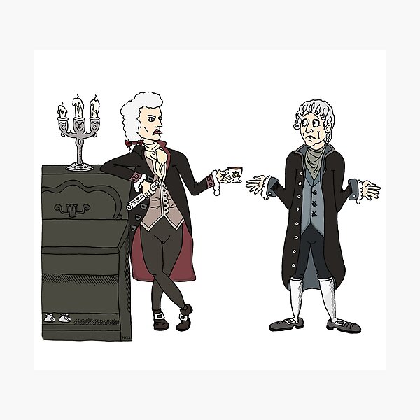 Item preview, Funny Mozart and Salieri Classical Music Rivalry | Cute Composer Meme Sticker designed and sold by MyxaART.