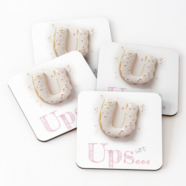 Item preview, Donut Alphabet Letter U - Oops... Worth It - Funny Food Typography designed and sold by sabantha.