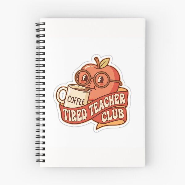 Item preview, Tired Teacher Club Funny Back To School Sticker designed and sold by yanejoy.