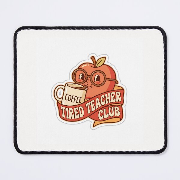 Item preview, Tired Teacher Club Funny Back To School Sticker designed and sold by yanejoy.
