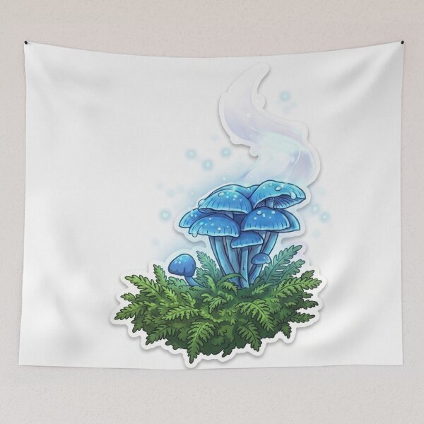 Item preview, Blue mushrooms – an original gift. designed and sold by Design-xxl.
