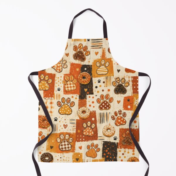 Item preview, Cute Paw Print Donut Pattern Warm Autumn Colors designed and sold by Mindworx21.